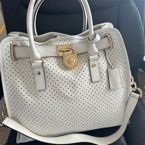 michael kors perforated hamilton tote